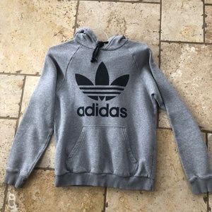 Adidas Hoodie Grey and Black - Unisex size S -